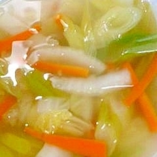 長ネギと白菜の中華スープ